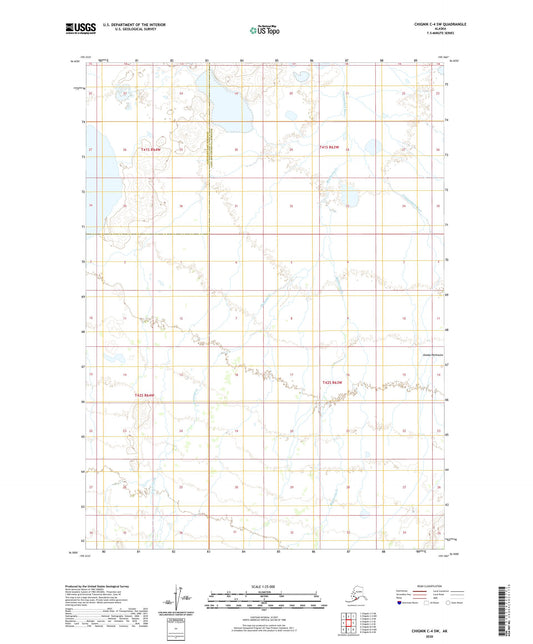 Chignik C-4 SW Alaska US Topo Map Image