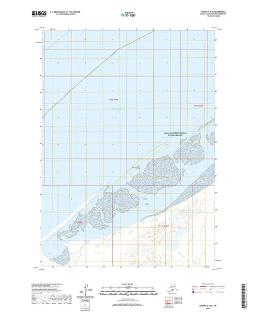 Chignik C-5 NE Alaska US Topo Map Image