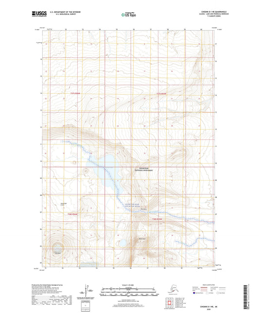 Chignik D-1 NE Alaska US Topo Map Image