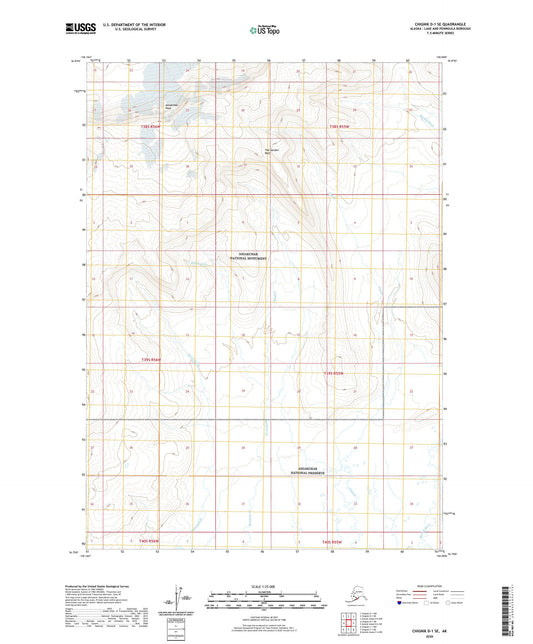 Chignik D-1 SE Alaska US Topo Map Image