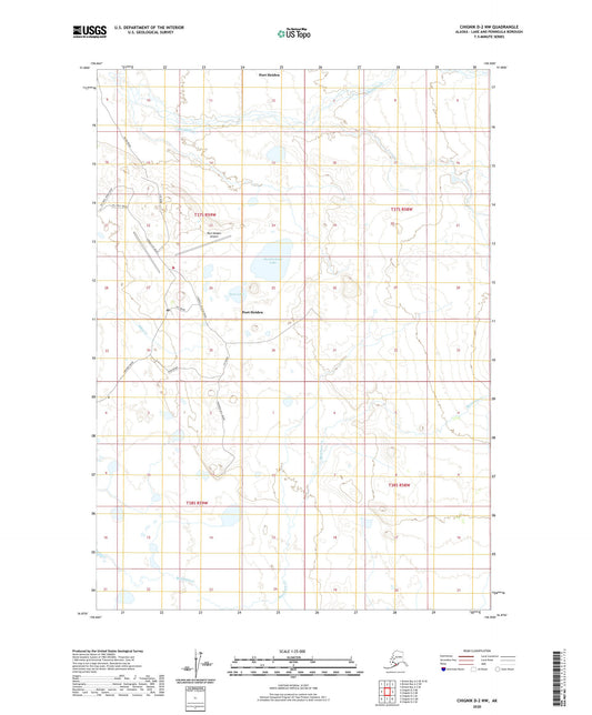 Chignik D-2 NW Alaska US Topo Map Image