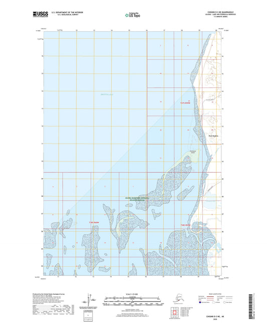 Chignik D-3 NE Alaska US Topo Map Image