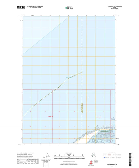 Chignik D-3 NW Alaska US Topo Map Image