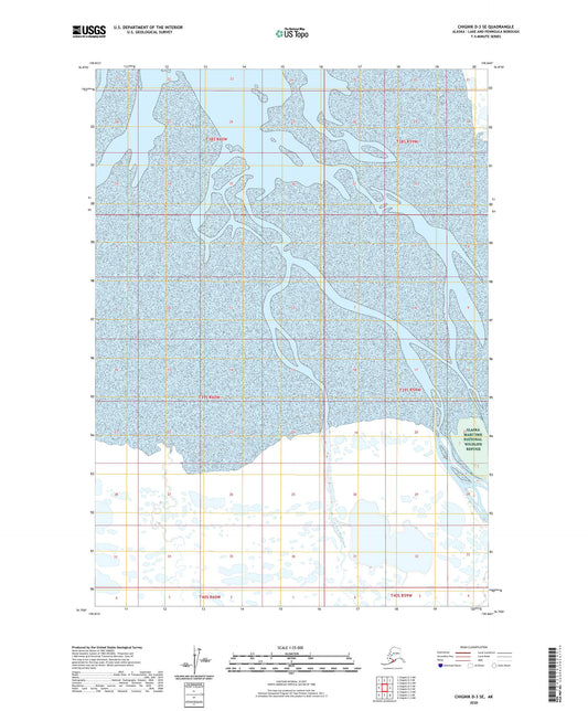 Chignik D-3 SE Alaska US Topo Map Image