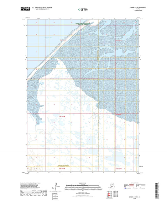 Chignik D-3 SW Alaska US Topo Map Image