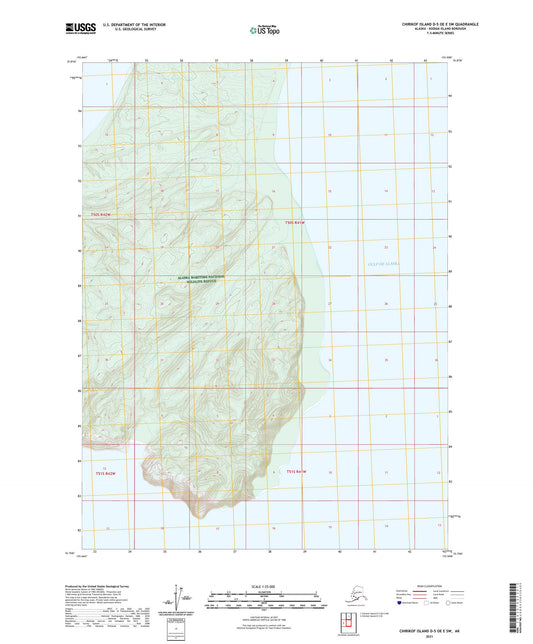 Chirikof Island D-5 OE E SW Alaska US Topo Map Image