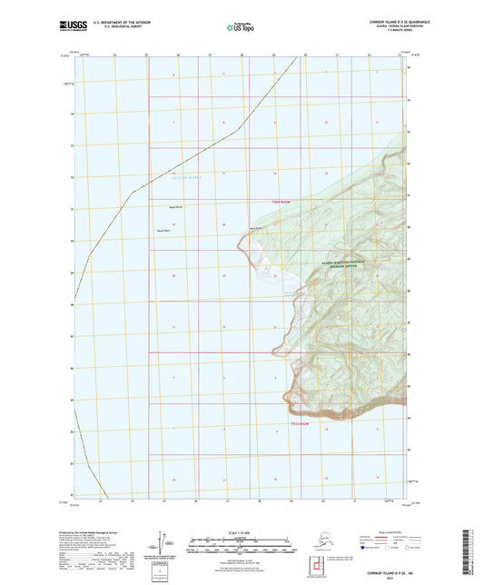 Chirikof Island D-5 SE Alaska US Topo Map Image