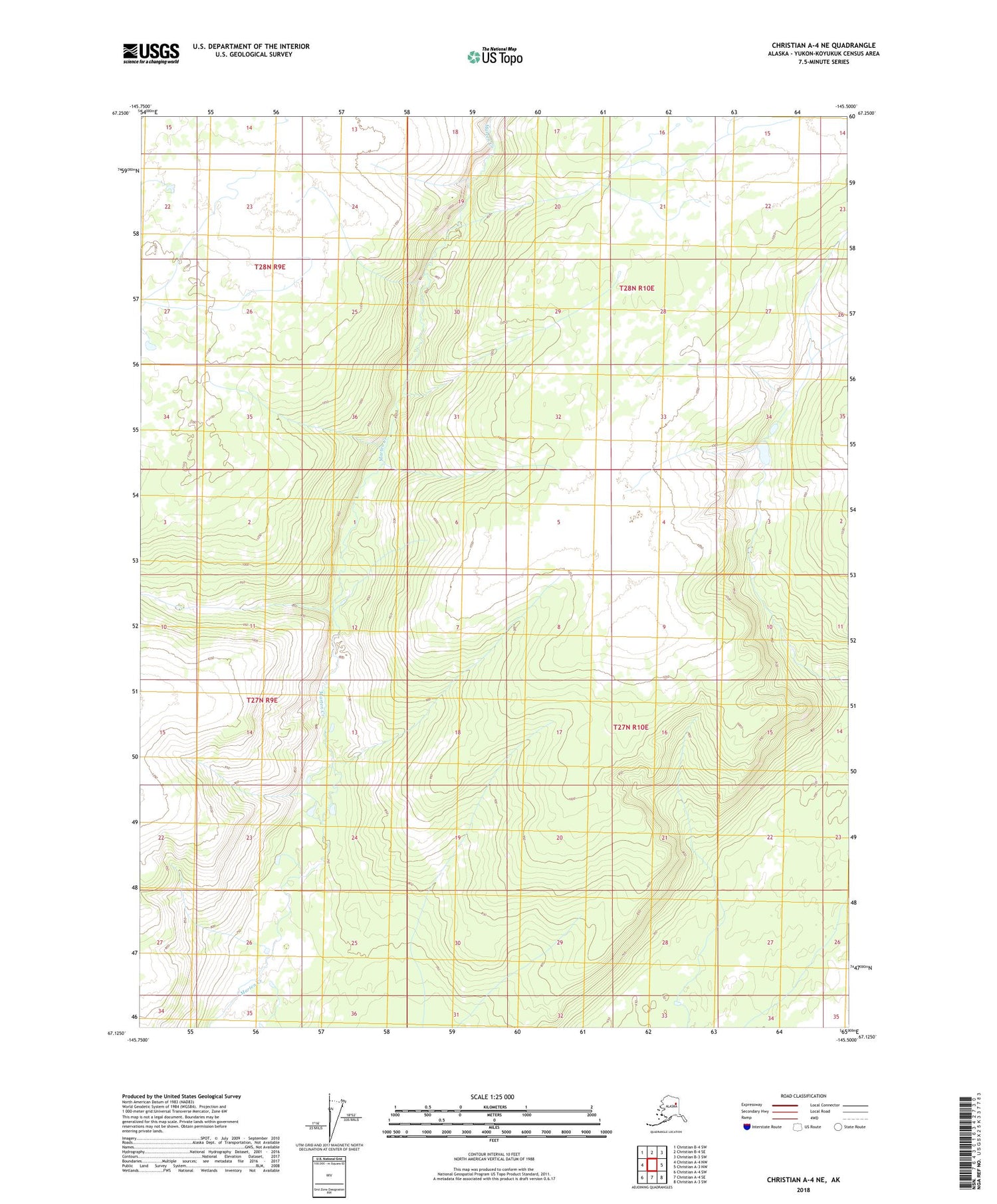 Christian A-4 NE Alaska US Topo Map Image