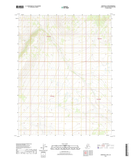 Christian A-5 NW Alaska US Topo Map Image