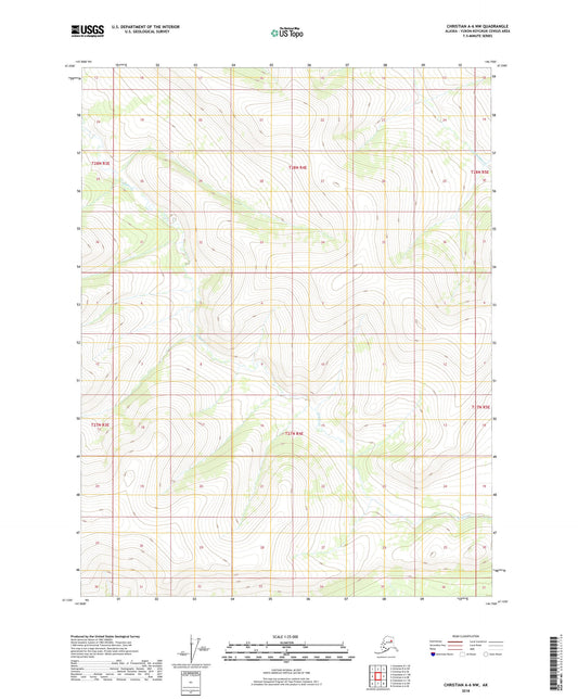 Christian A-6 NW Alaska US Topo Map Image