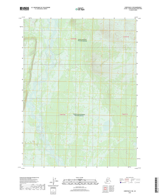 Christian B-1 NE Alaska US Topo Map Image
