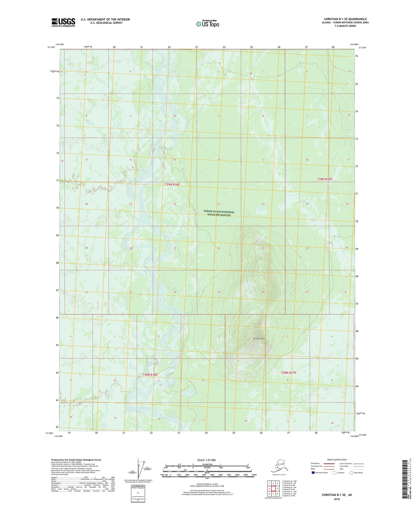 Christian B-1 SE Alaska US Topo Map Image