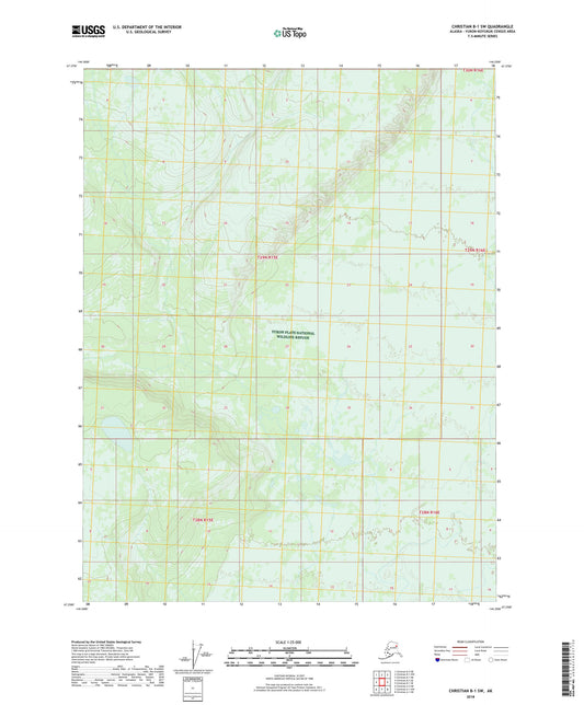 Christian B-1 SW Alaska US Topo Map Image