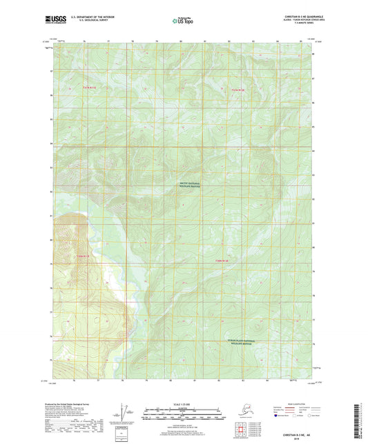 Christian B-3 NE Alaska US Topo Map Image