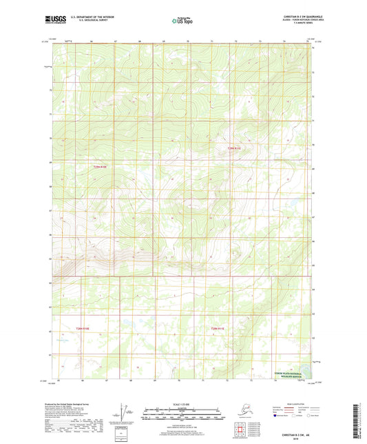Christian B-3 SW Alaska US Topo Map Image