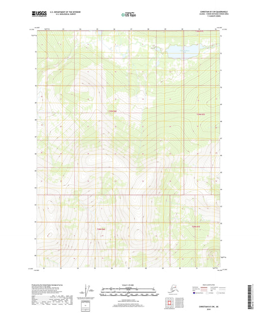 Christian B-5 SW Alaska US Topo Map Image