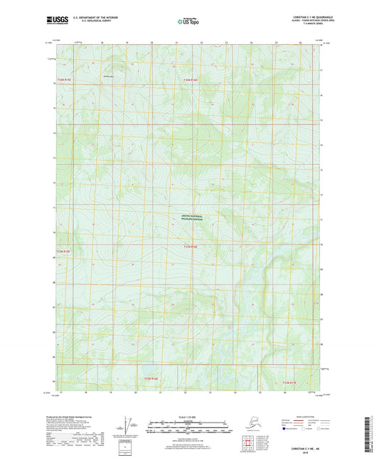 Christian C-1 NE Alaska US Topo Map Image