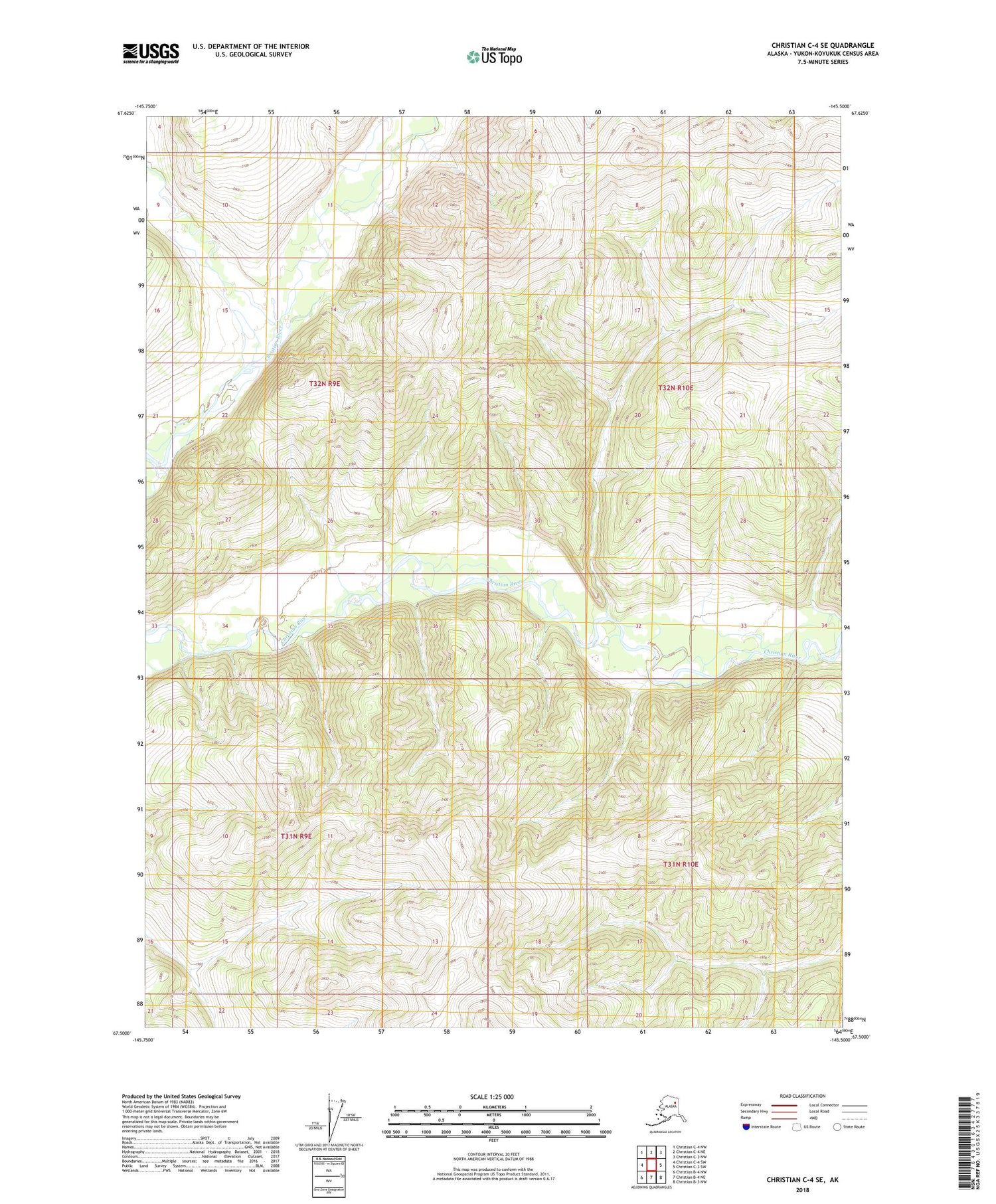 Christian C-4 SE Alaska US Topo Map Image