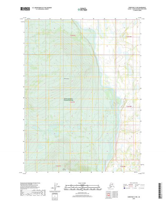 Christian C-5 NE Alaska US Topo Map Image