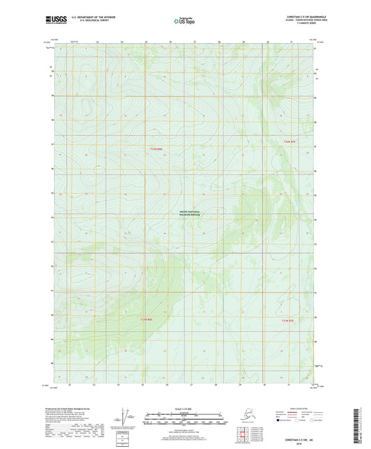 Christian C-5 SW Alaska US Topo Map Image