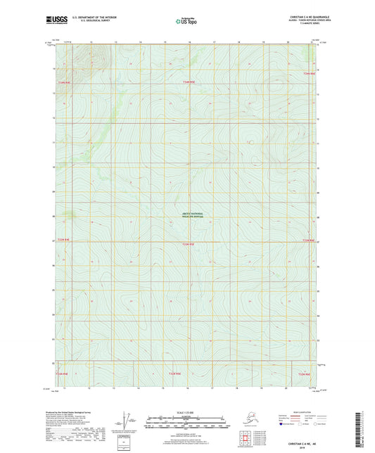 Christian C-6 NE Alaska US Topo Map Image