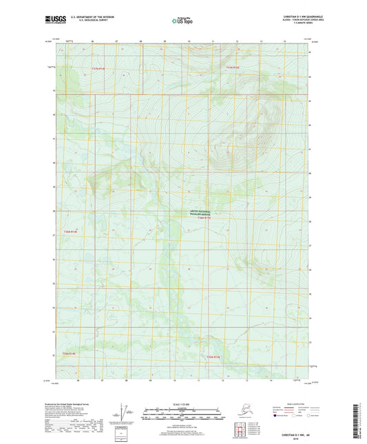 Christian D-1 NW Alaska US Topo Map Image