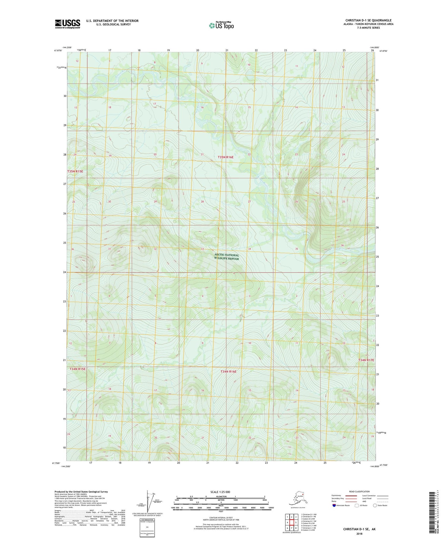 Christian D-1 SE Alaska US Topo Map Image
