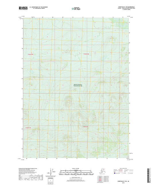 Christian D-1 SW Alaska US Topo Map Image