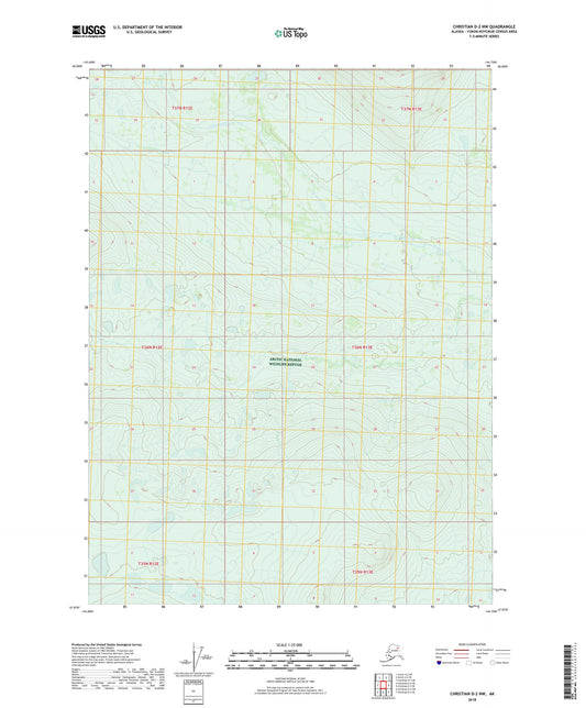 Christian D-2 NW Alaska US Topo Map Image