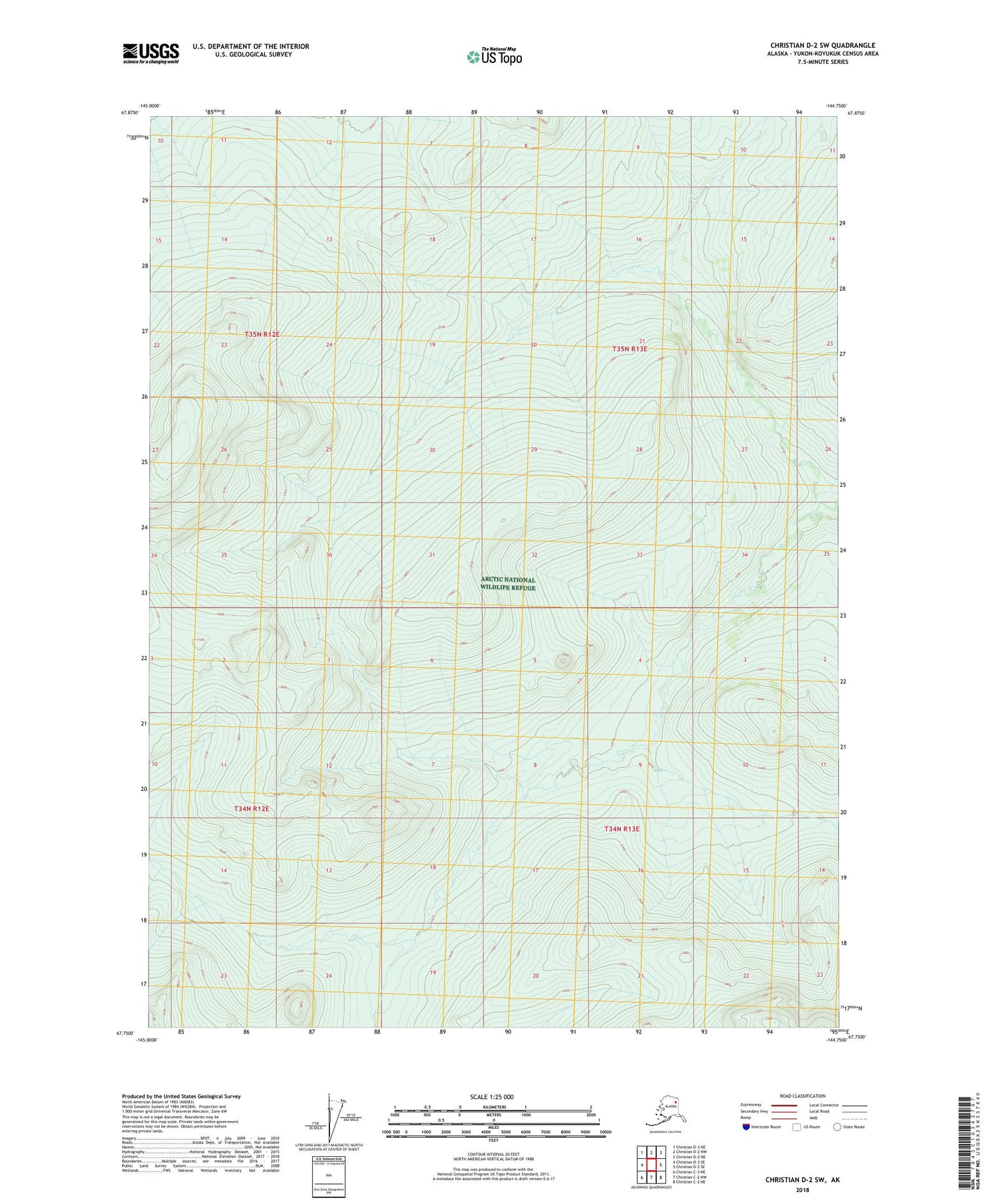 Christian D-2 SW Alaska US Topo Map Image