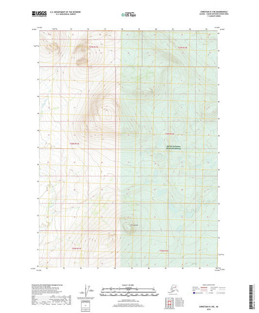 Christian D-3 NE Alaska US Topo Map Image