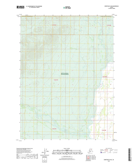 Christian D-5 NE Alaska US Topo Map Image