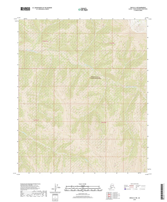 Circle A-1 NE Alaska US Topo Map Image