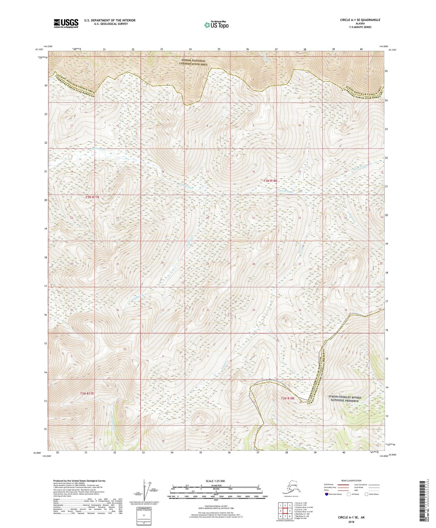 Circle A-1 SE Alaska US Topo Map Image