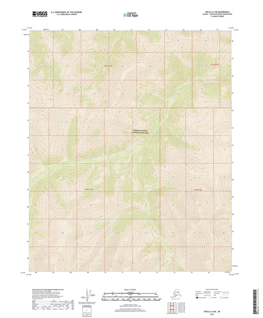 Circle A-2 NE Alaska US Topo Map Image
