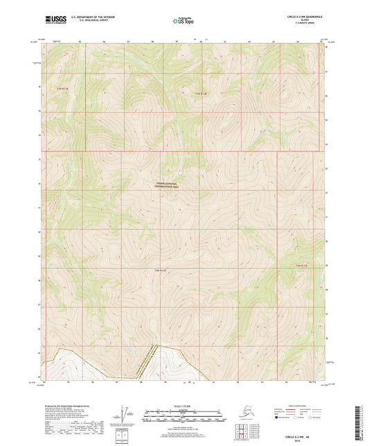 Circle A-2 NW Alaska US Topo Map Image