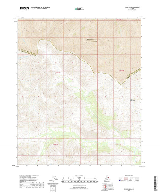 Circle A-2 SE Alaska US Topo Map Image
