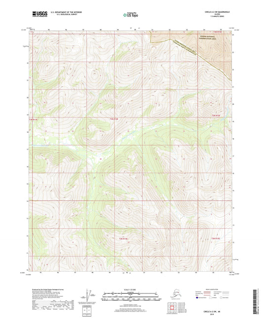 Circle A-2 SW Alaska US Topo Map Image