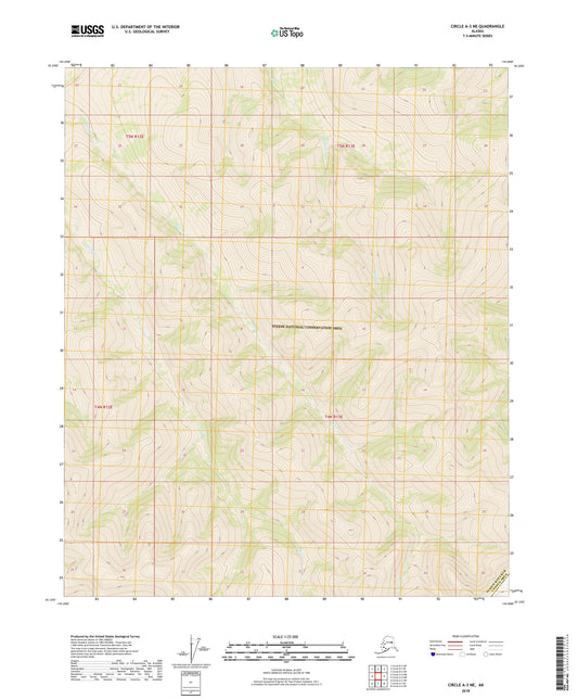 Circle A-3 NE Alaska US Topo Map Image