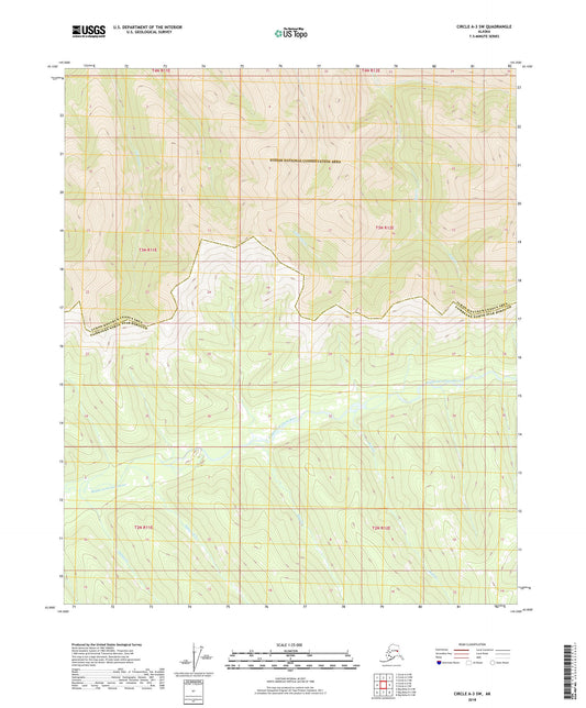 Circle A-3 SW Alaska US Topo Map Image