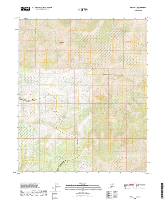 Circle A-4 NE Alaska US Topo Map Image