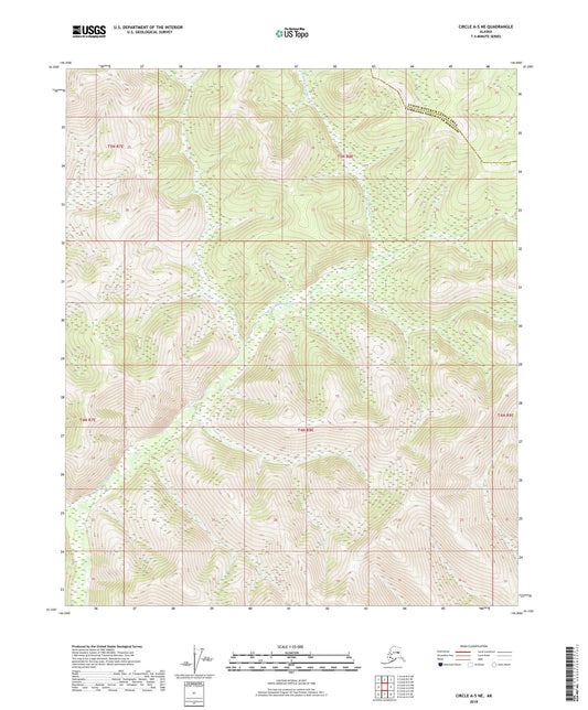 Circle A-5 NE Alaska US Topo Map Image