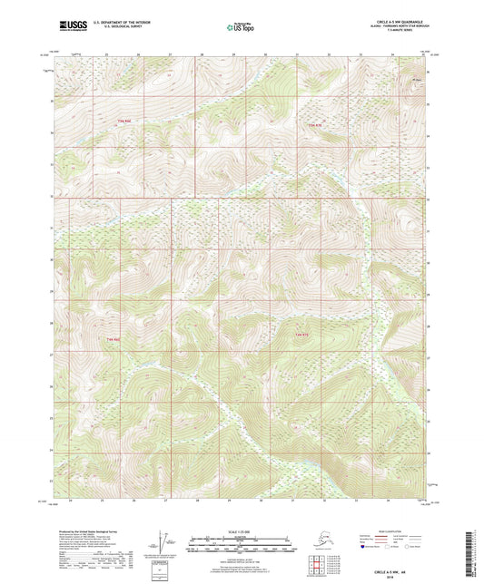 Circle A-5 NW Alaska US Topo Map Image