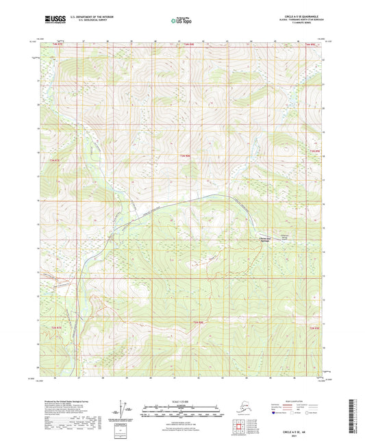 Circle A-5 SE Alaska US Topo Map Image