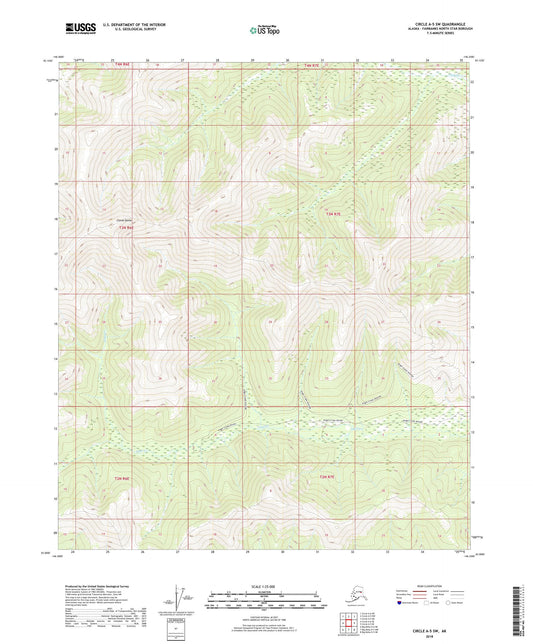 Circle A-5 SW Alaska US Topo Map Image