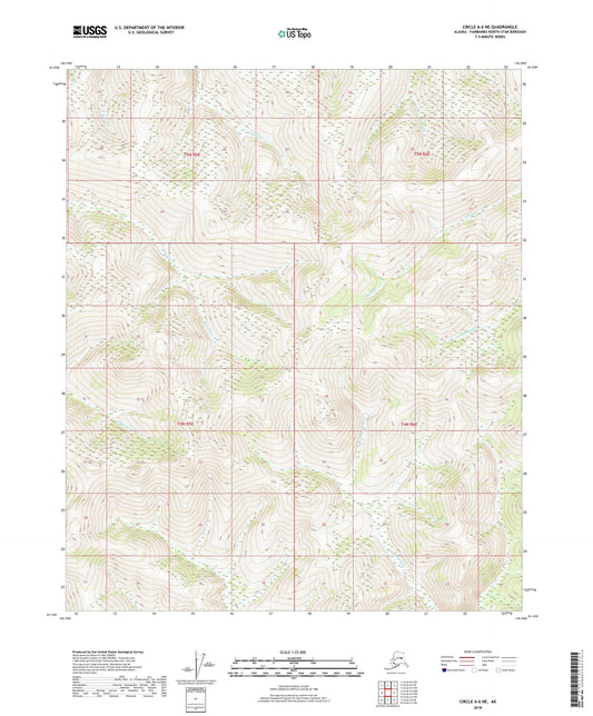 Circle A-6 NE Alaska US Topo Map Image
