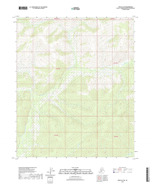 Circle A-6 SW Alaska US Topo Map Image