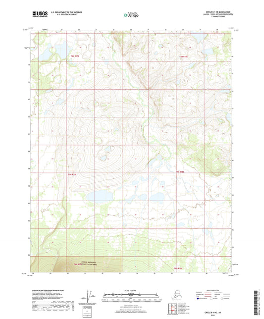 Circle B-1 NE Alaska US Topo Map Image