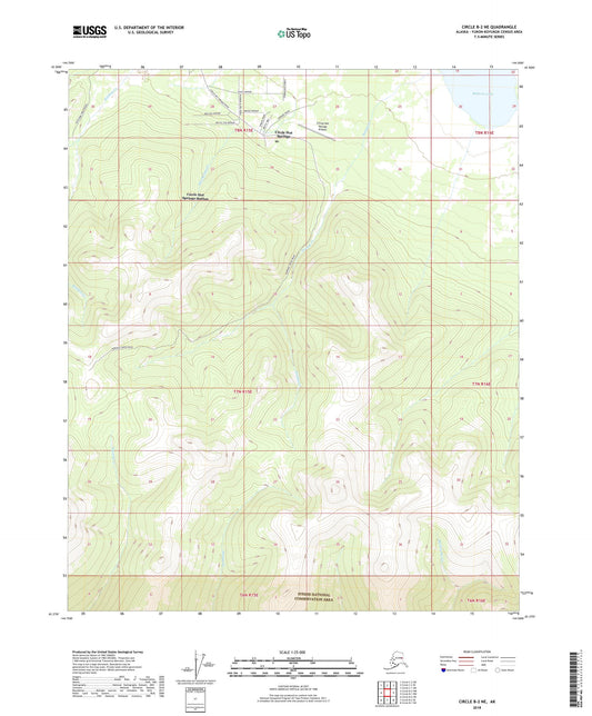 Circle B-2 NE Alaska US Topo Map Image