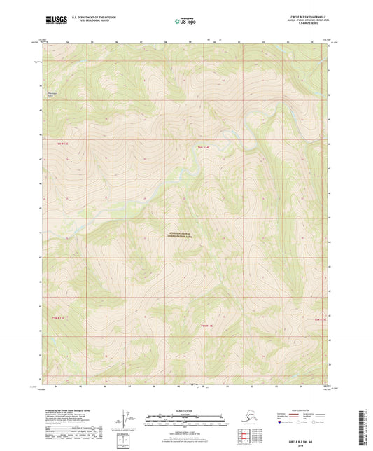 Circle B-2 SW Alaska US Topo Map Image